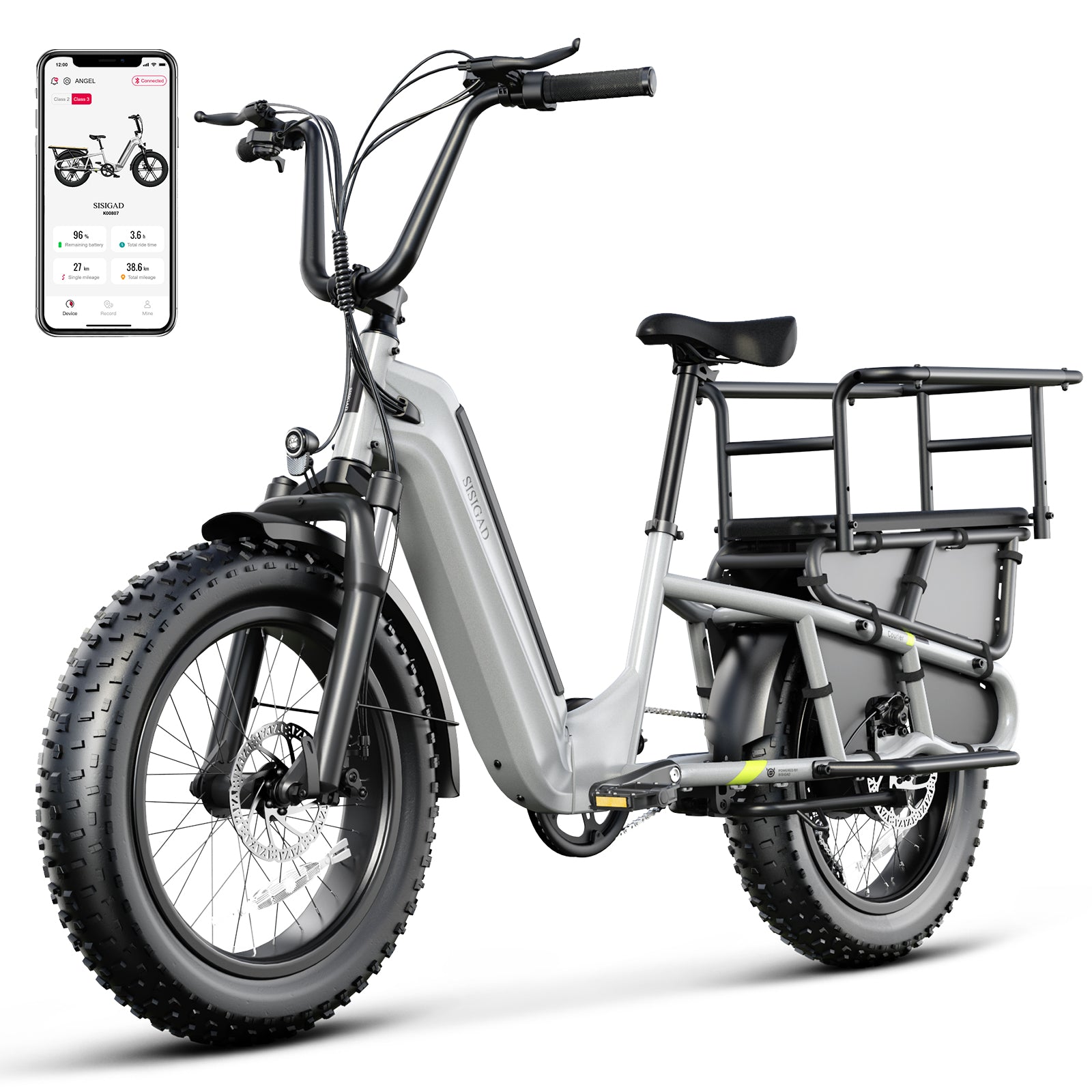 Sisigad 20'' Champ Ext Fat Tire Cargo E-Bike