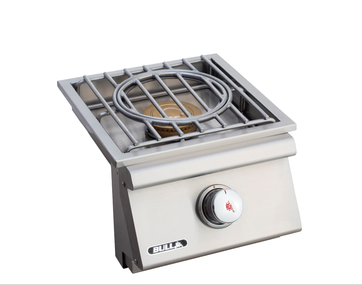 Bull BBQ Single Slide-In Pro Side Burner With Cover 60018