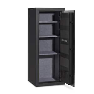 Home Defense 4-Gun Fireproof Electronic Lock Gun Safe, Black Textured Gloss Finish SA-HDFX