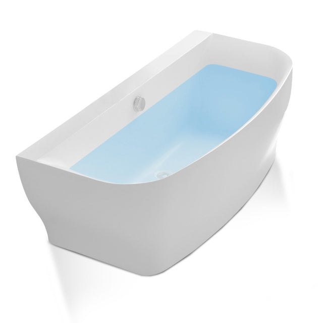 ANZZI Bank 64.9 in. Acrylic Flatbottom Bathtub with Tugela Faucet FTAZ112-0052B