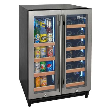 Allavino Reserva Series 24" Wide Two Door Stainless Steel Wine Refrigerator/Beverage Center VSBCW34FD-2S