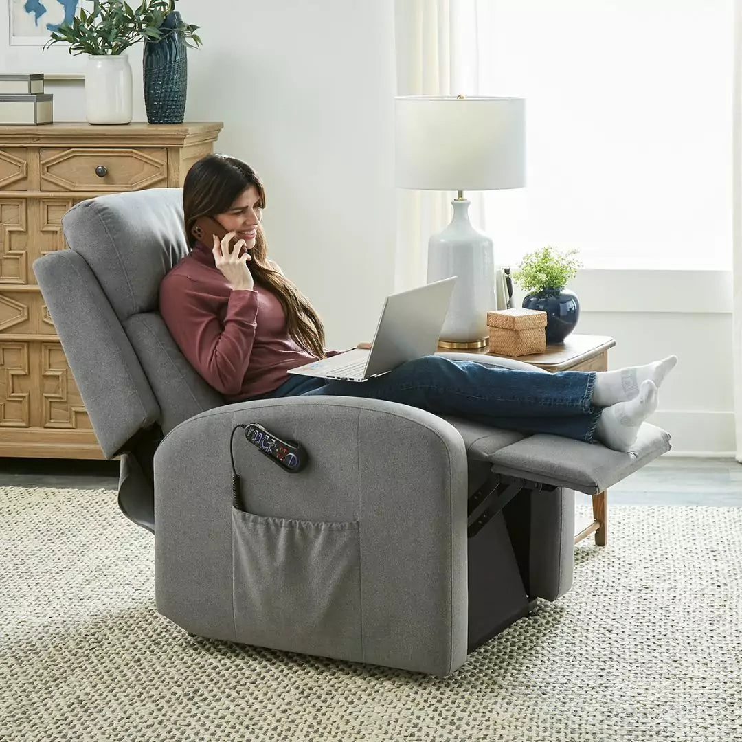 UltraCozy UC673 Medium Zero Gravity+ Powered Recliner Chair Torres Peppercorn UC673-MED-STD-TPE