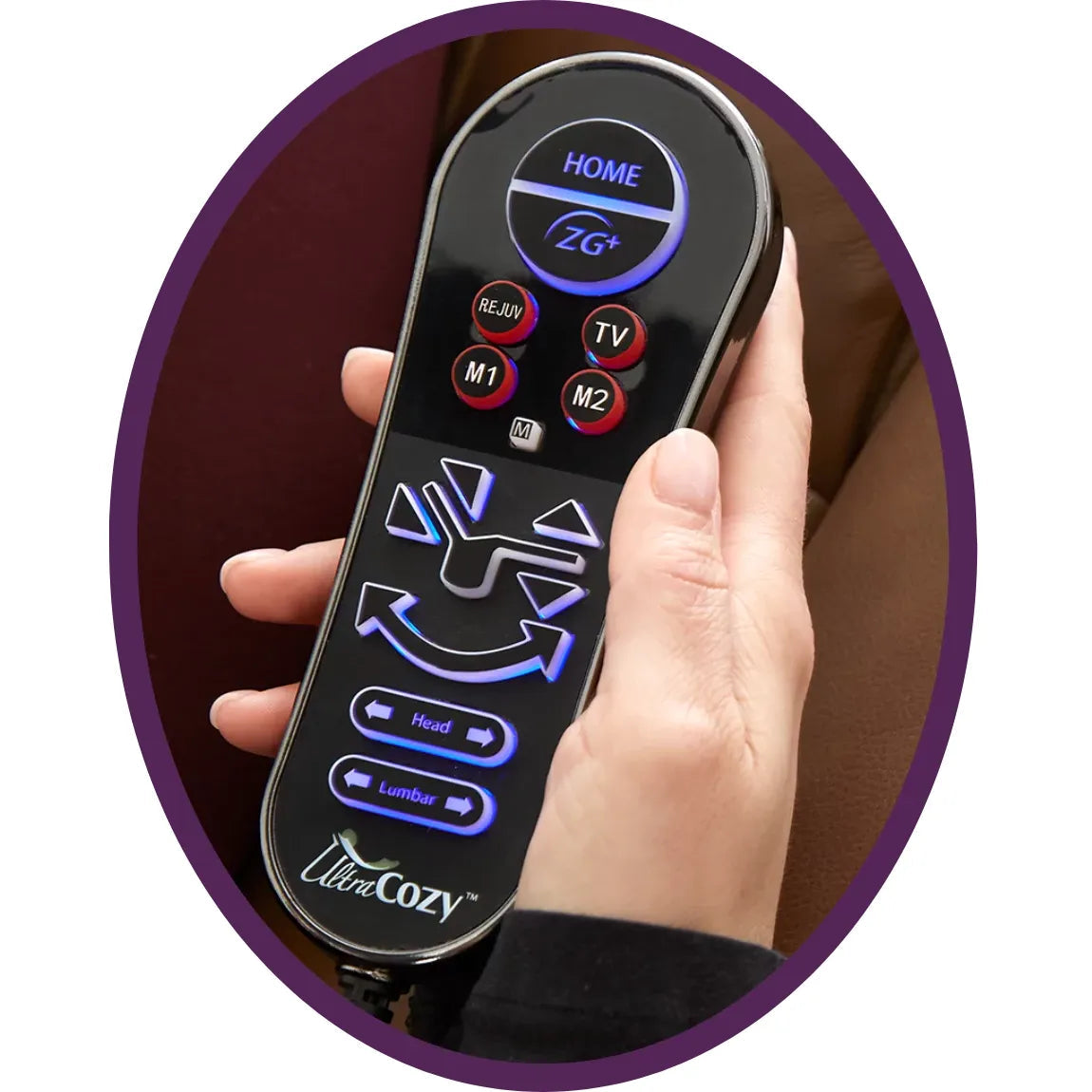 UltraCozy UC673 Medium Zero Gravity+ Powered Recliner Chair Torres Peppercorn UC673-MED-STD-TPE