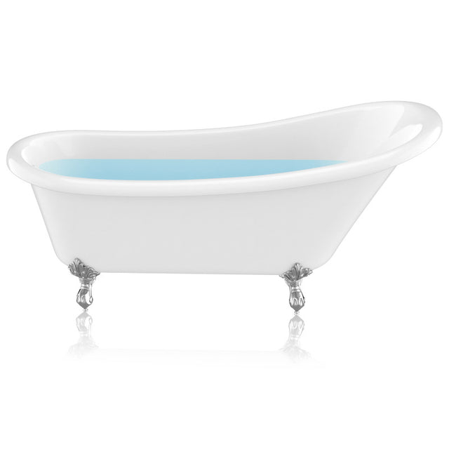 ANZZI 67.32” Diamante Slipper-Style Acrylic Claw Foot Tub FT-CF131FAFT-CH