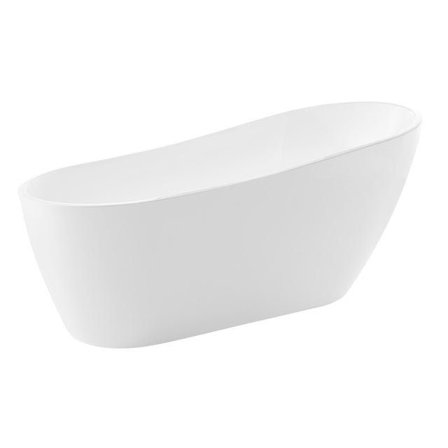 ANZZI Trend 67 in. Acrylic Flatbottom Non-Whirlpool Bathtub with Tugela Faucet and Talos 1.6 GPF Toilet FTAZ093-52B-65