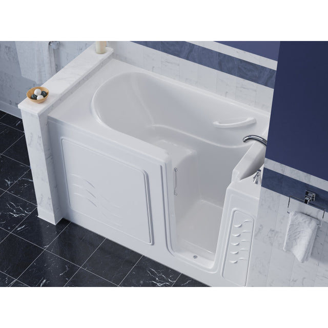 ANZZI 30 in. x 60 in. Right Drain Quick Fill Walk-In Soaking Tub in White AMZ3060WIRWS