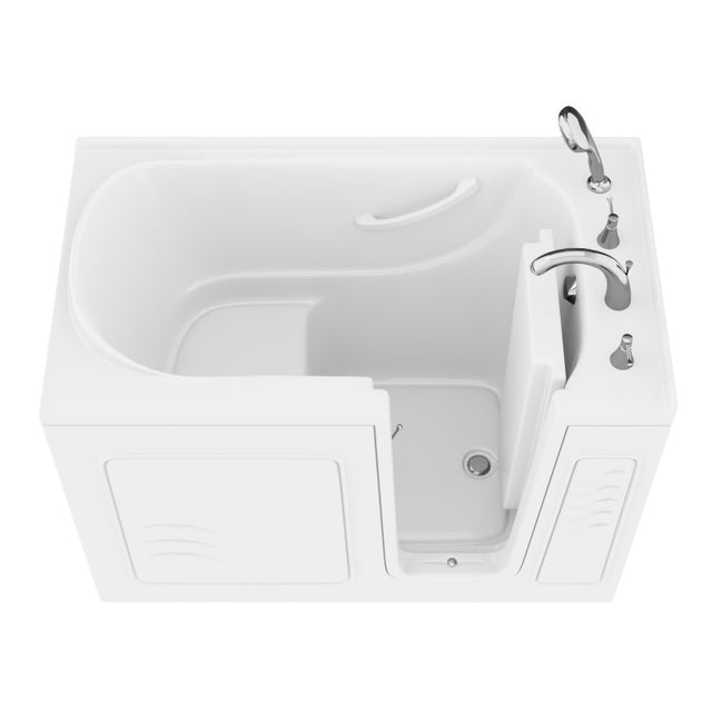 ANZZI 30 in. x 53 in. Right Drain Quick Fill Walk-In Soaking Tub in White AMZ3053RWS
