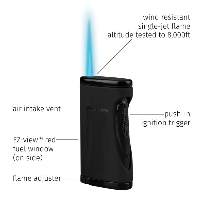 Xikar Xidris Single-jet Flame Lighter XI-541BK
