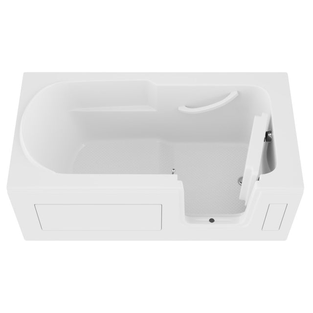 ANZZI 30 in. x 60 in. Right Drain Step-In Walk-In Soaking Tub with Low Entry Threshold in White AMZ3060SIRWS