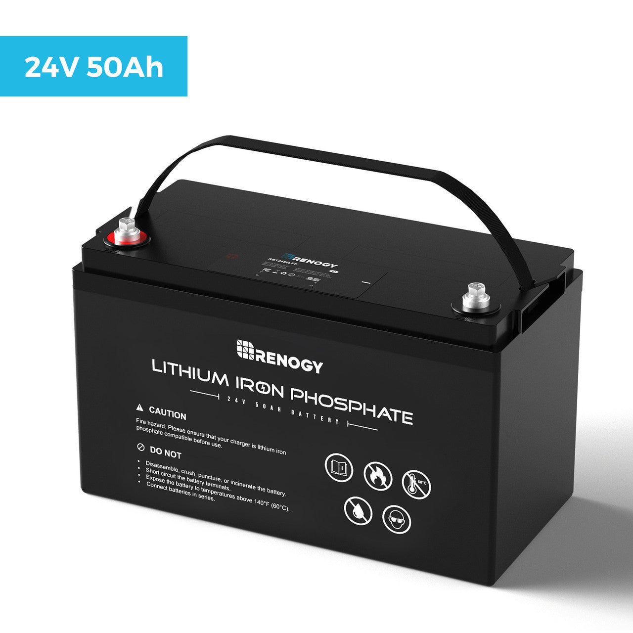 Renogy 24V 50Ah Lithium Iron Phosphate Battery RBT2450LFP-US