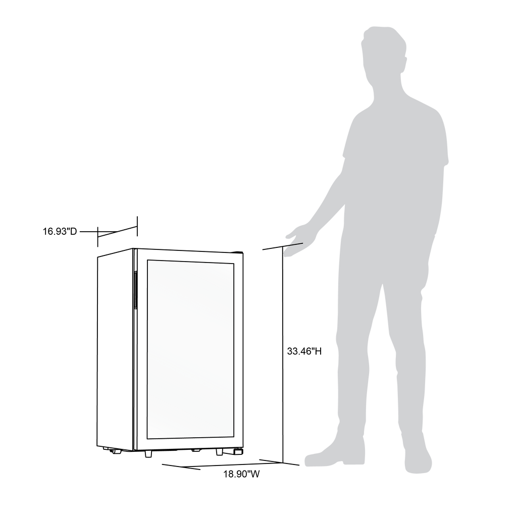 Newair Freestanding 28 Bottle Dual Zone Wine Fridge in Stainless Steel and Adjustable Racks