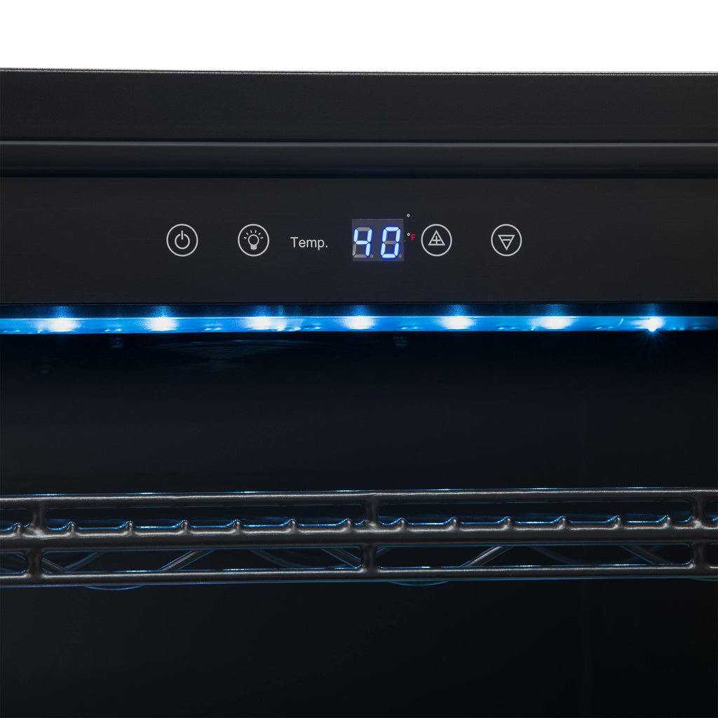 Newair FlipShelf™ 24" 162 Can or 54 Bottle, Built-in or Freestanding Wine and Beverage Fridge with Reversible Shelves