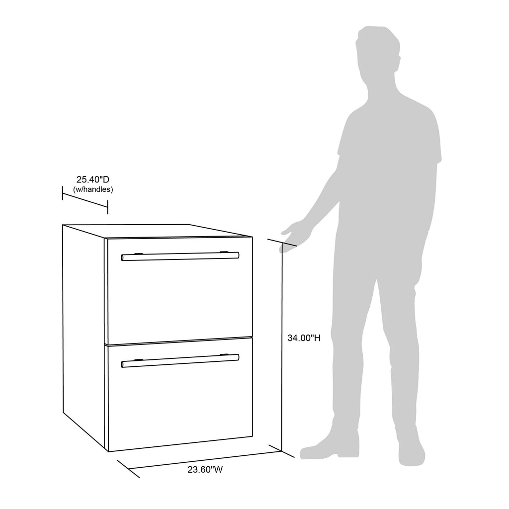 Newair 24” Outdoor Wine and Beverage Dual Drawer Fridge, 20 Bottle and 80 Can Capacity Built-in or Freestanding