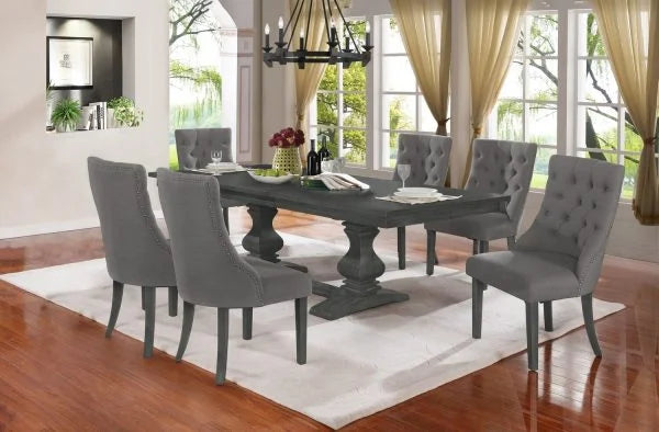 BQF Dining Set w/Uph Side Chairs & Bench D81D7