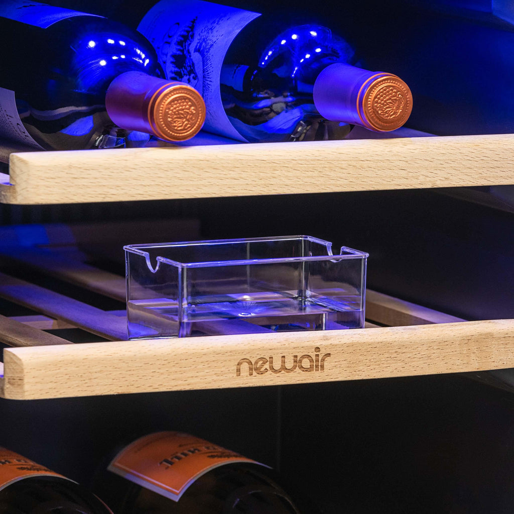 Newair 15” Premium Built-in Dual Zone 9 Bottle and 48 Can Wine and Beverage Fridge in Stainless Steel with SplitShelf™
