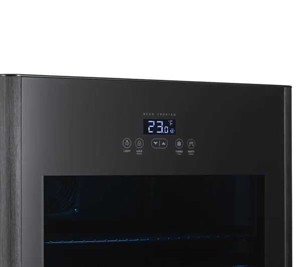 New Air Blemished Remanufactured Newair Froster 125 Can Freestanding Beverage Fridge in Black with Party and Turbo Mode, Chills Down to 23 Degrees