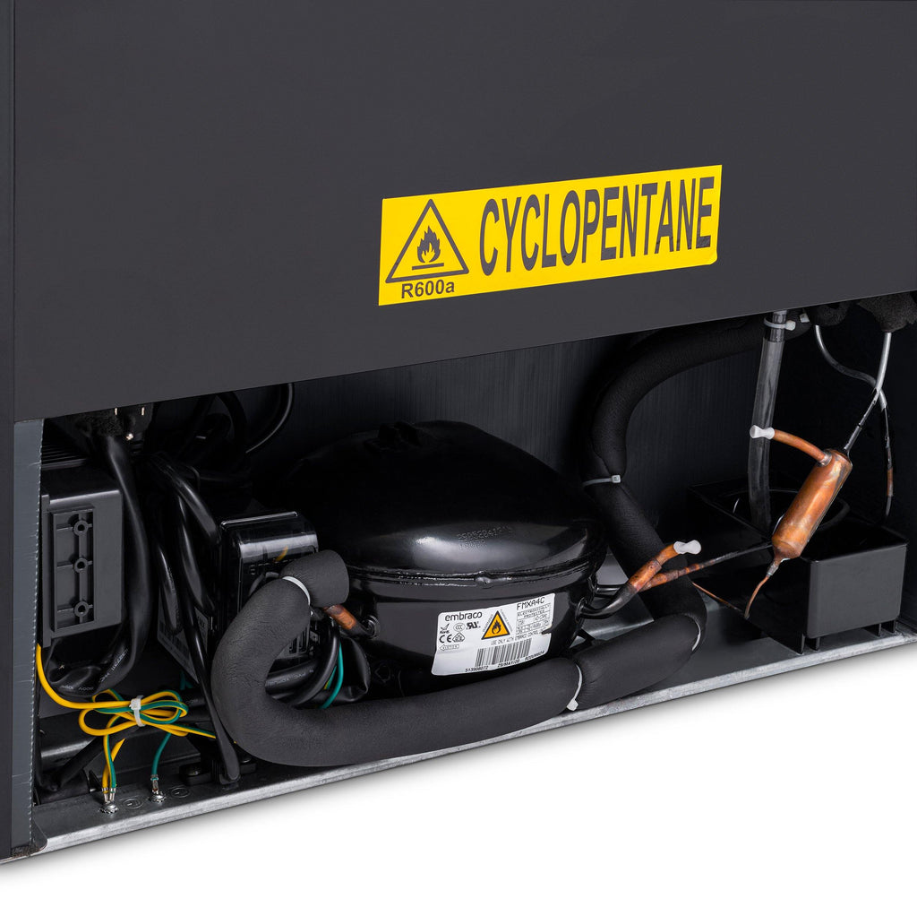 Newair Freestanding 76 Bottle Dual Zone Wine Fridge with Low-Vibration Ultra-Quiet Inverter Compressor and Adjustable Racks