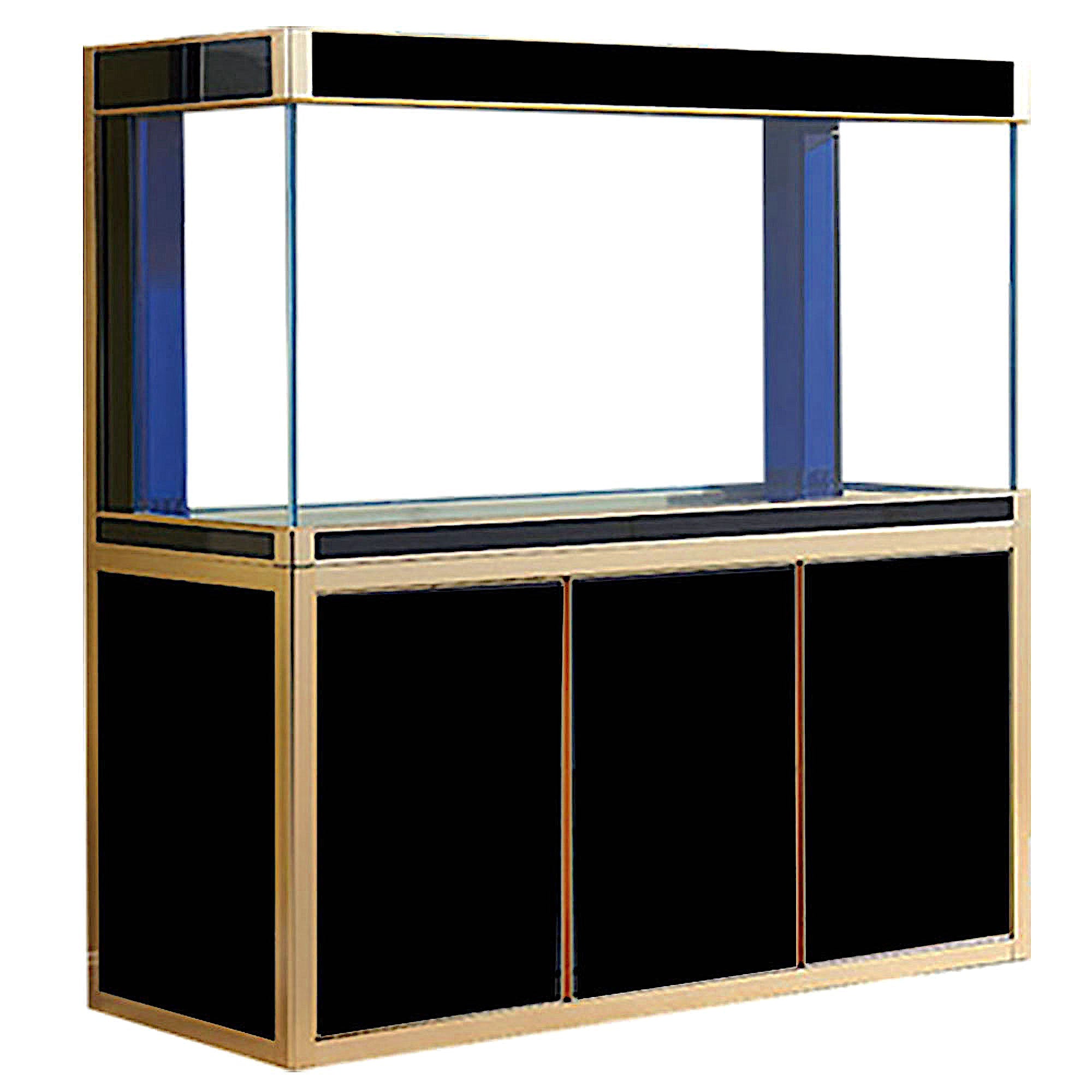 Aqua Dream 175 Gallon Tempered Glass Aquarium Black and Gold AD-1560-BK