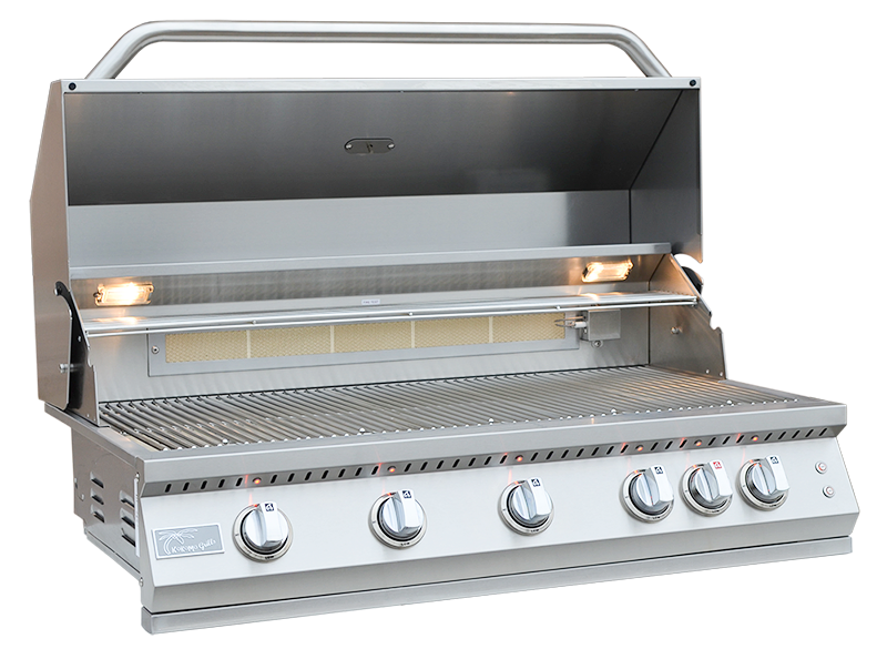 Kokomo Grills 40” Professional Built in Gas Grill (5 Burner/Back Burner) KO-BAK5BG-PRO-LP