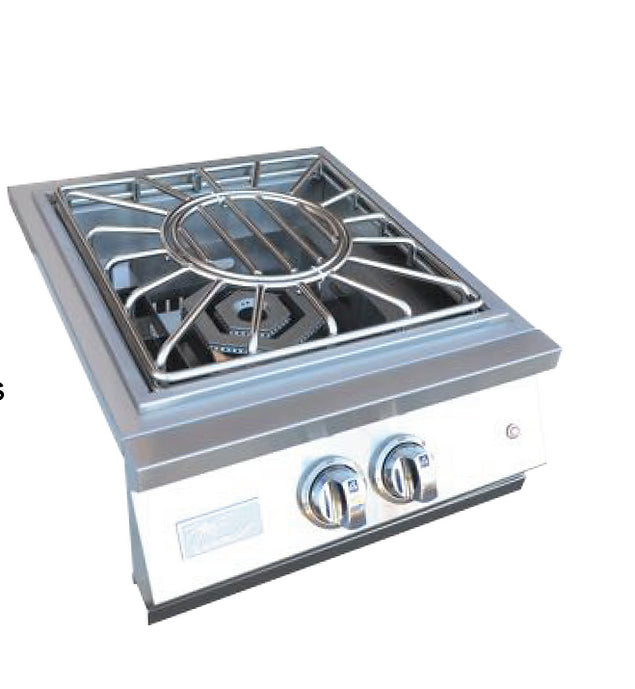 Kokomo Grills Professional Built-in Power Burner with Led Lights and Removable Grate for Wok KO-PRO-PB-LP