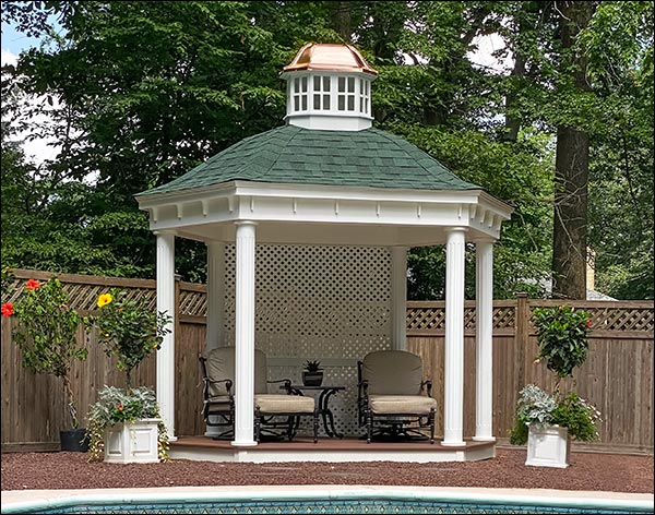 Vinyl Elongated Hexagon Belle Gazebo Fifthroom HSBP0812