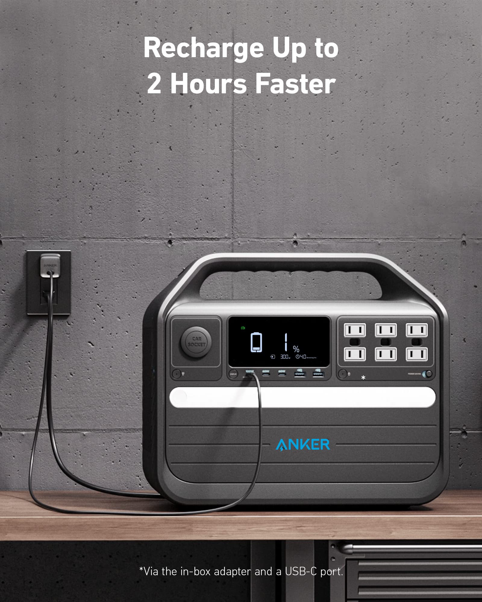 Anker Solar Generator 555(PowerHouse 1024Wh with Solar Panels 100W)