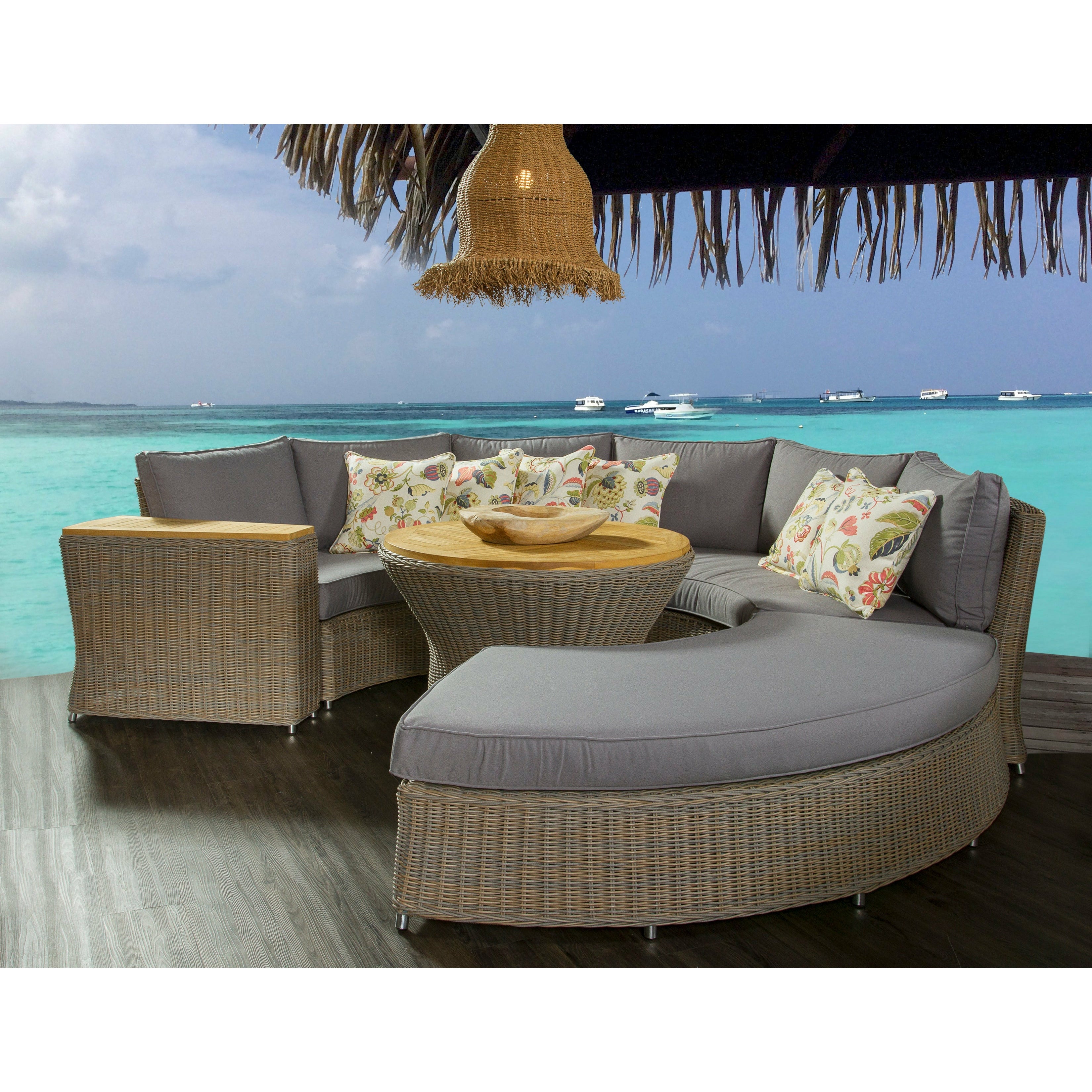 Padmas Plantation Barbados Outdoor Rounded Sofa Set OL-BAR03