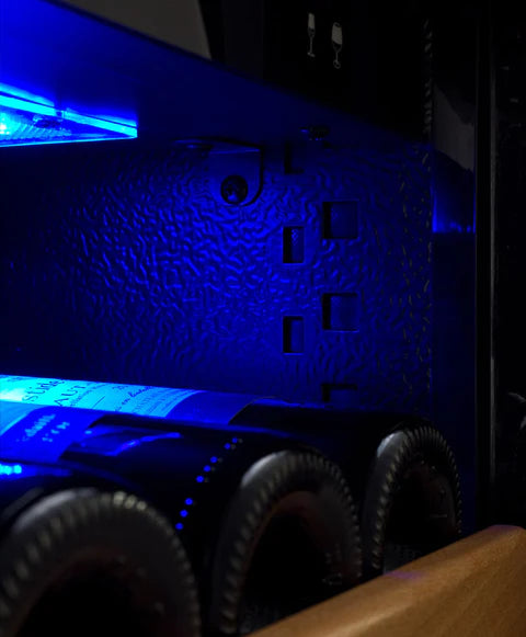 Allavino 24" Wide Vite II Tru-Vino 99 Bottle Dual Zone Black Right Hinge Wine Refrigerator