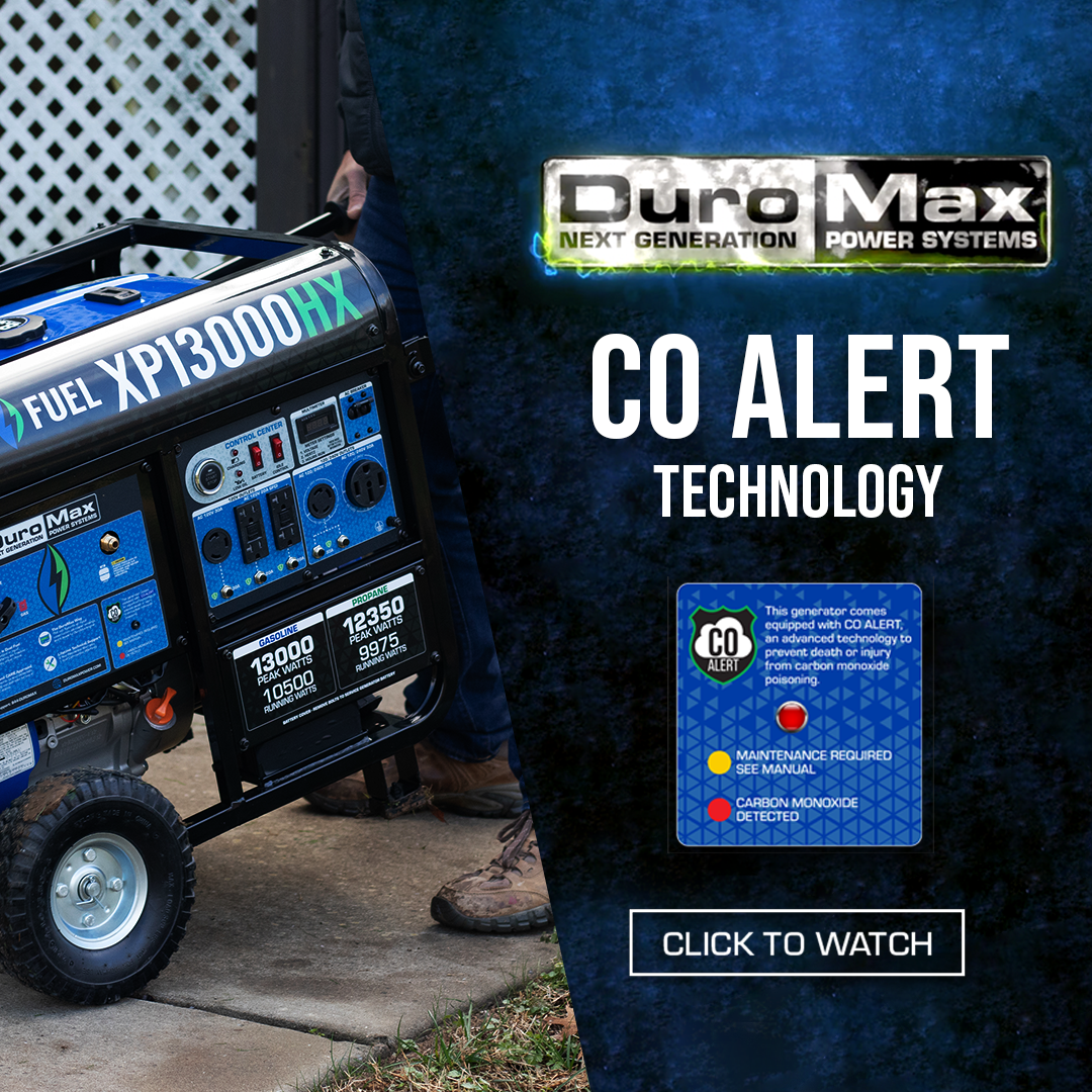 DuroMax 7,500 Watt Dual Fuel Portable Generator w/ CO Alert XP7500DX