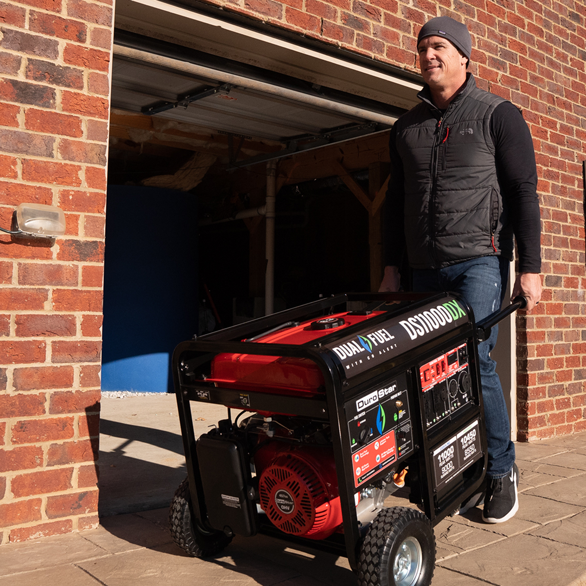 DuroMax 11,000 Watt Dual Fuel Portable Generator w/ CO Alert DS11000DX