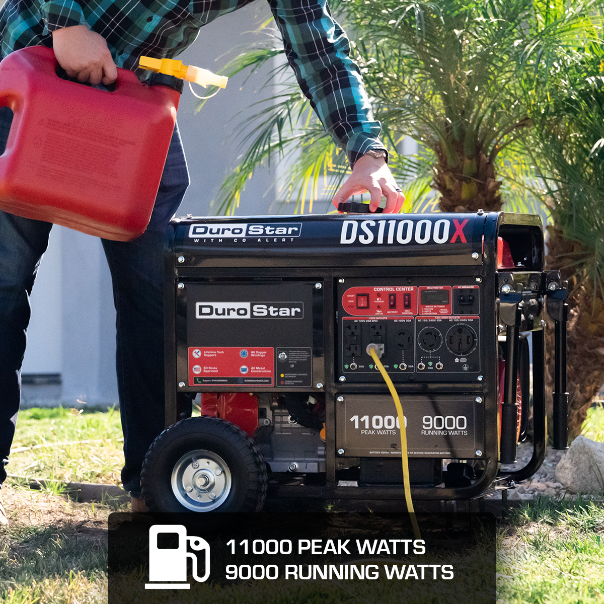 DuroMax 11,000 Watt Gasoline Portable Generator w/ CO Alert DS11000X