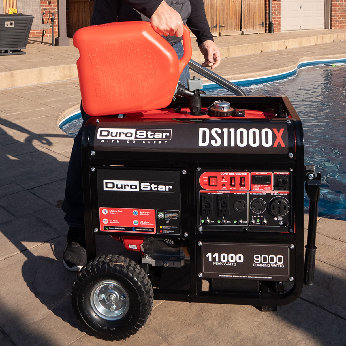 DuroMax 11,000 Watt Gasoline Portable Generator w/ CO Alert DS11000X