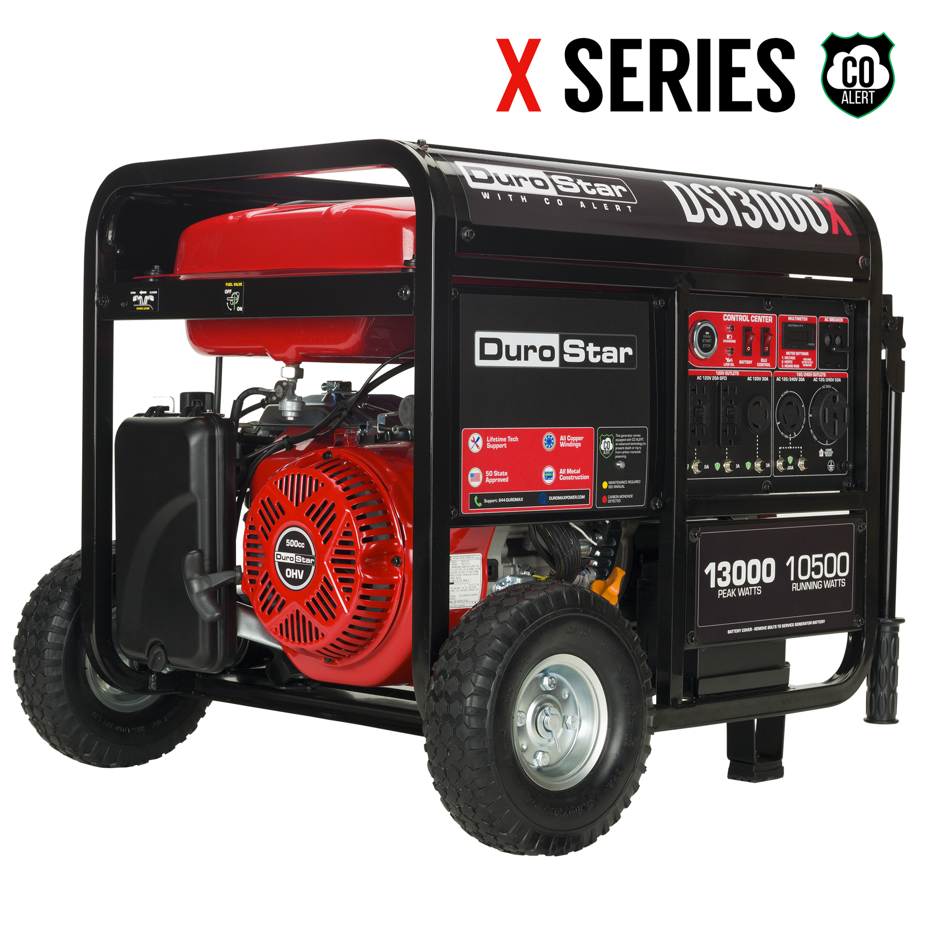 DuroStar 13,000 Watt Gasoline Portable Generator w/ CO Alert DS13000X