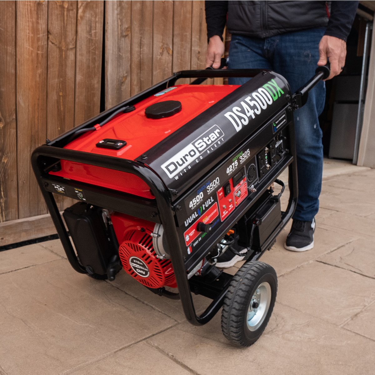 DuroMax 4,500 Watt Dual Fuel Portable Generator w/ CO Alert DS4500DX