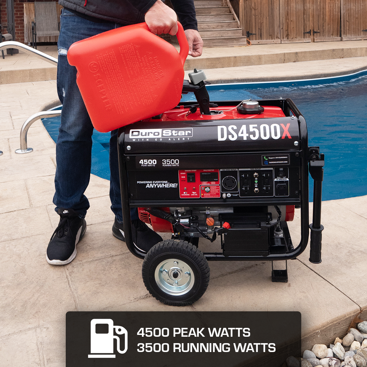 DuroStar 4,500 Watt Gasoline Portable Generator w/ CO Alert DS4500X