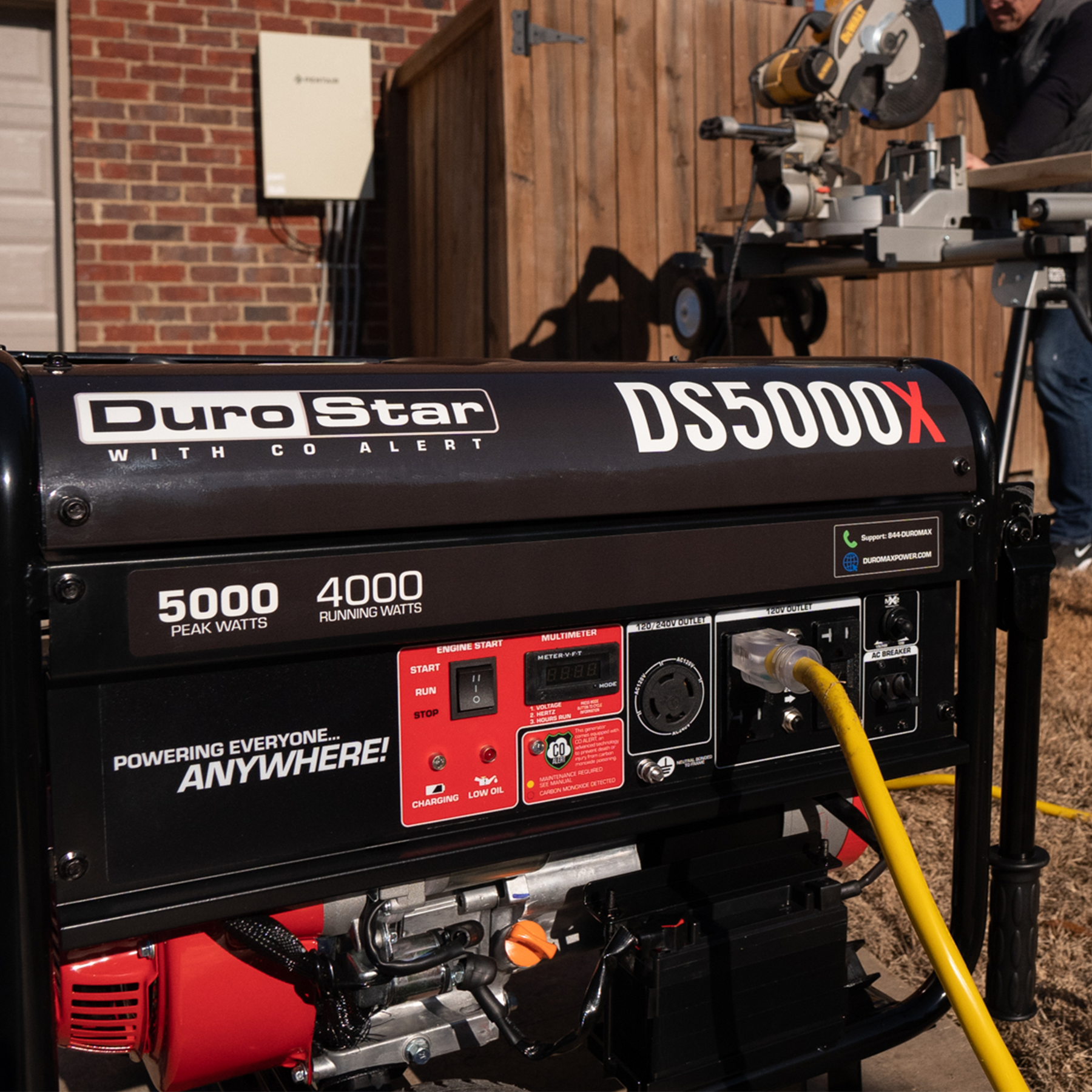 DuroStar 5,000 Watt Gasoline Portable Generator w/ CO Alert DS5000X