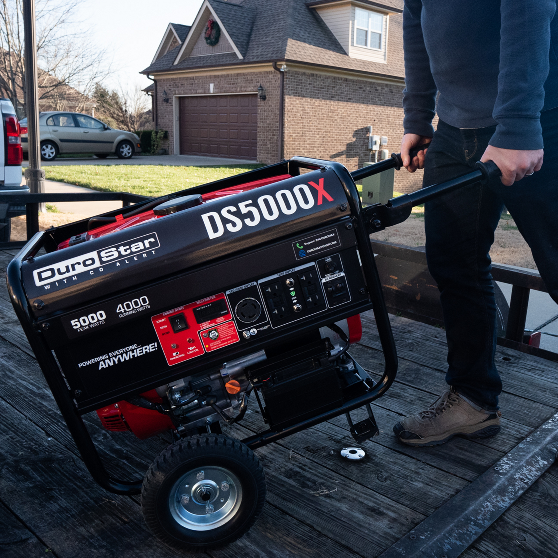 DuroStar 5,000 Watt Gasoline Portable Generator w/ CO Alert DS5000X