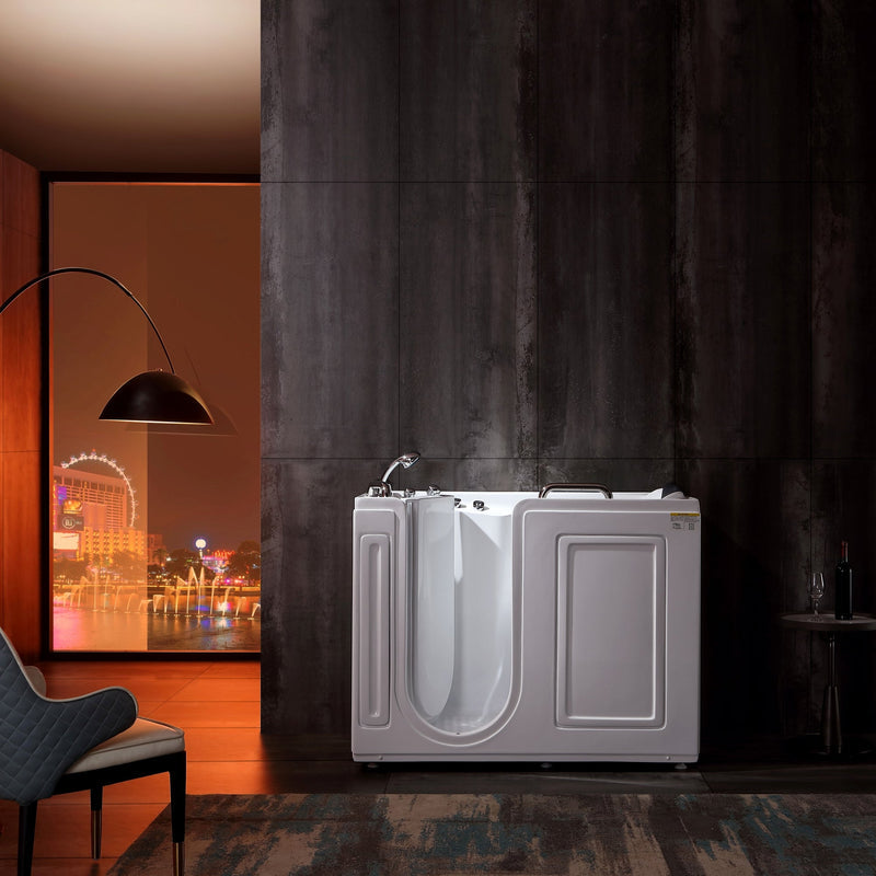 (Discontinued) Empava 53 in. Free-Standing Walk-in Whirlpool Bathtub 53WIT02