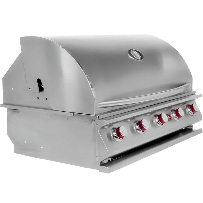 G-Series Cal Flame 5 Burner Built-In Liquid Propane 75000 BTU Gas Grill BBQ18G06