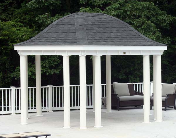 Vinyl Elongated Hexagon Belle Gazebo Fifthroom HSBP0812