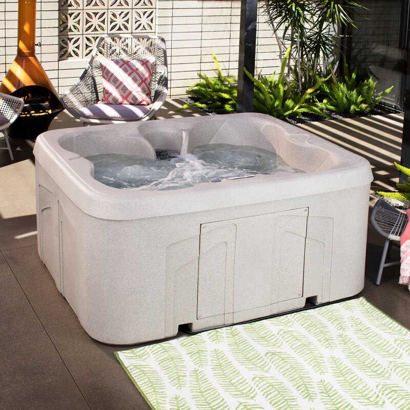 Rectangular Plug And Play Hot Tub