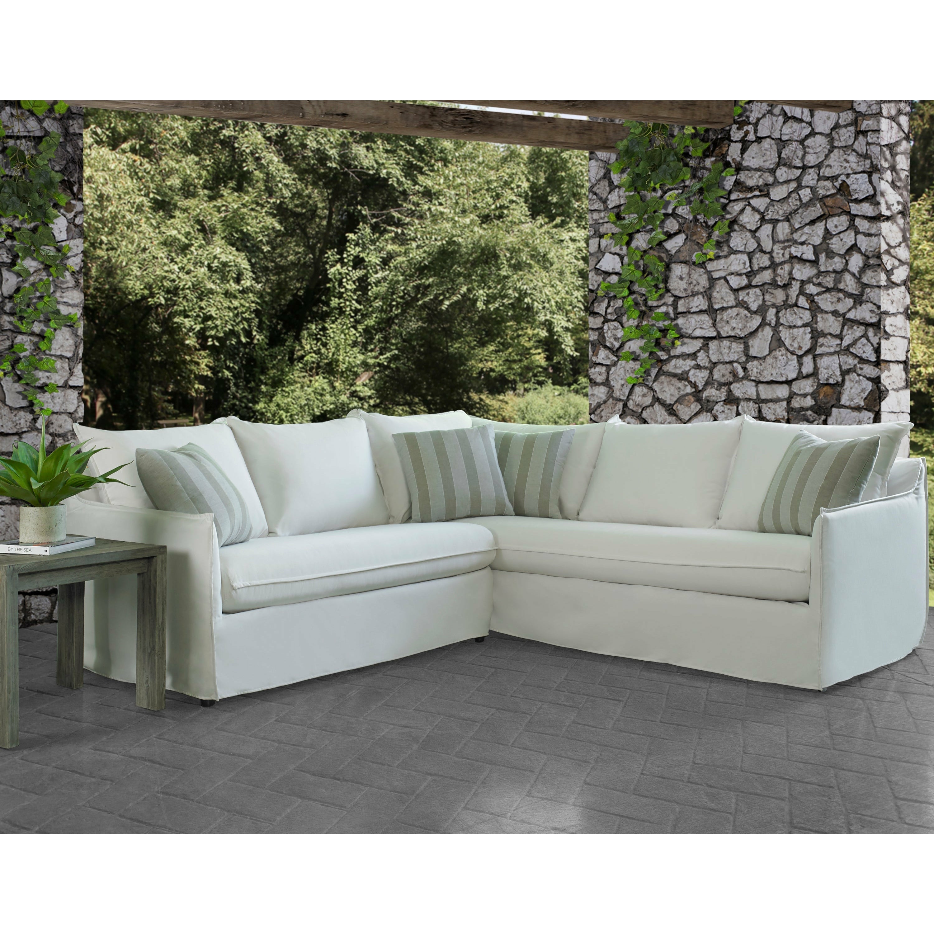 Padmas Plantation Outdoor Santa Monica "L" Sectional OL-SAM-SECT0403-CNVNAT