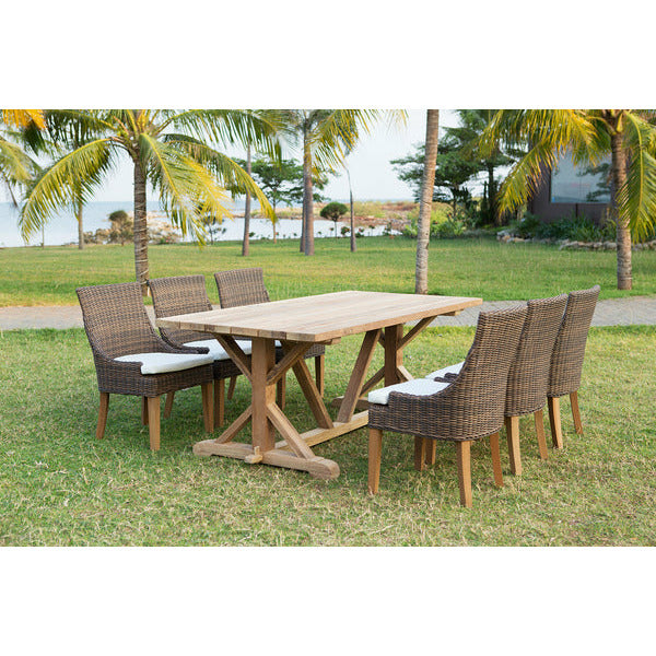 Padmas Plantation 79" Xena Reclaimed Outdoor Teak Dining Table OL-XEN13-79