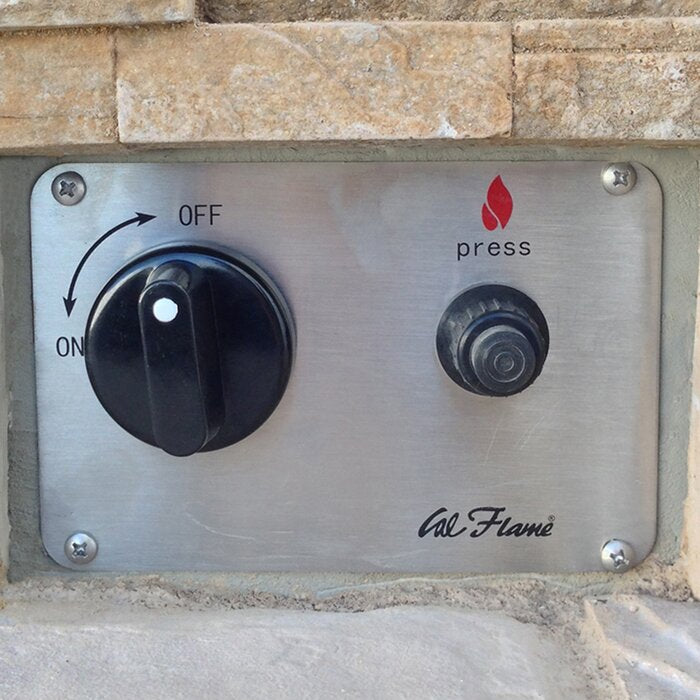 Cal Flame Porcelain Gas Outdoor Fireplace FMN1070