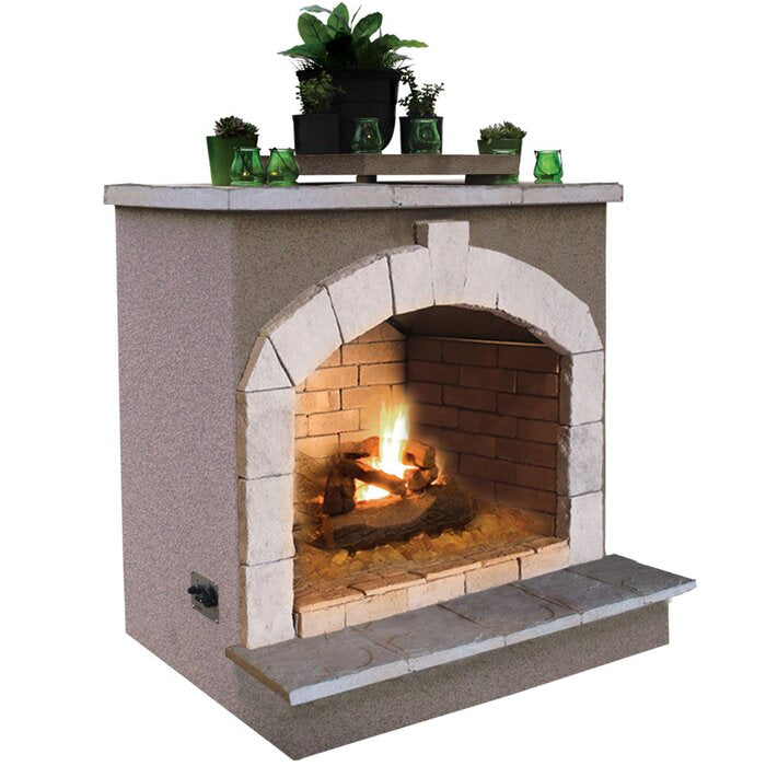 Cal Flame Porcelain Gas Outdoor Fireplace FMN1070
