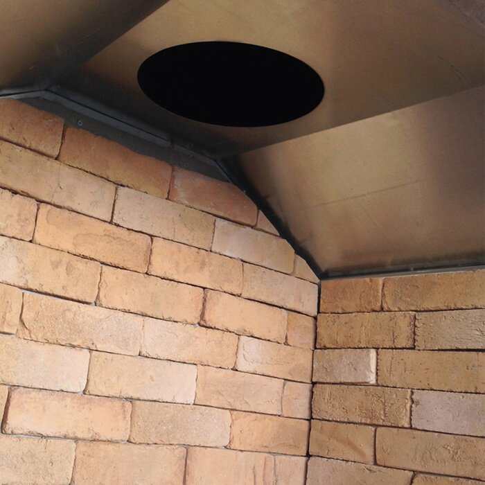 Cal Flame Porcelain Gas Outdoor Fireplace FMN1070