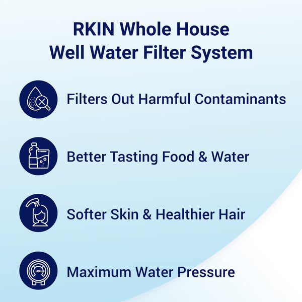 Rkin Sulfur, Iron, Manganese Well Water Filter System