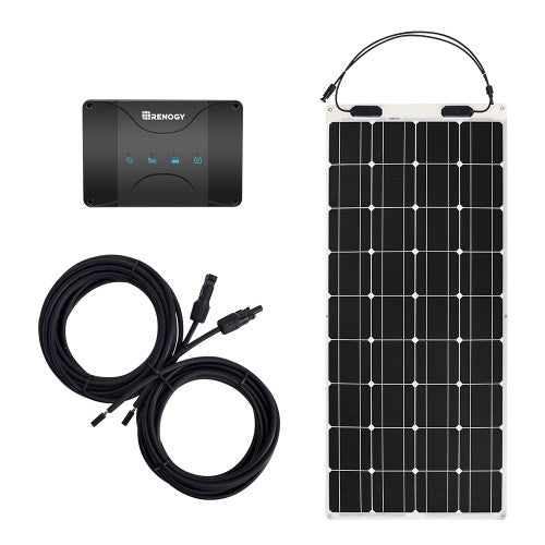 Renogy 12V 30A Dual Battery Charging 100W Solar Flex Bundle RKIT100DB-30D1S-US