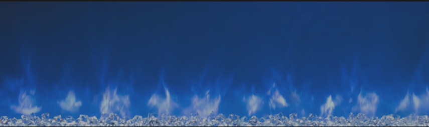 Modern Flames Ambiance Black Glass CLX2 Series Linear Electric Fireplace