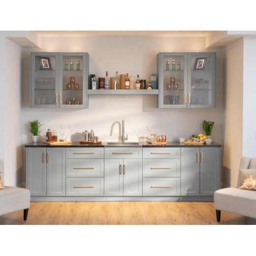 New Age Home Bar 5 Piece Cabinet Set